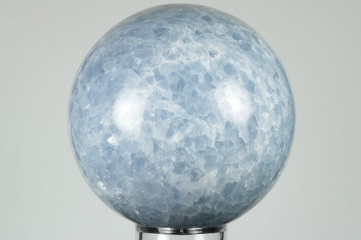 Polished Blue Calcite Sphere - Madagascar #196244